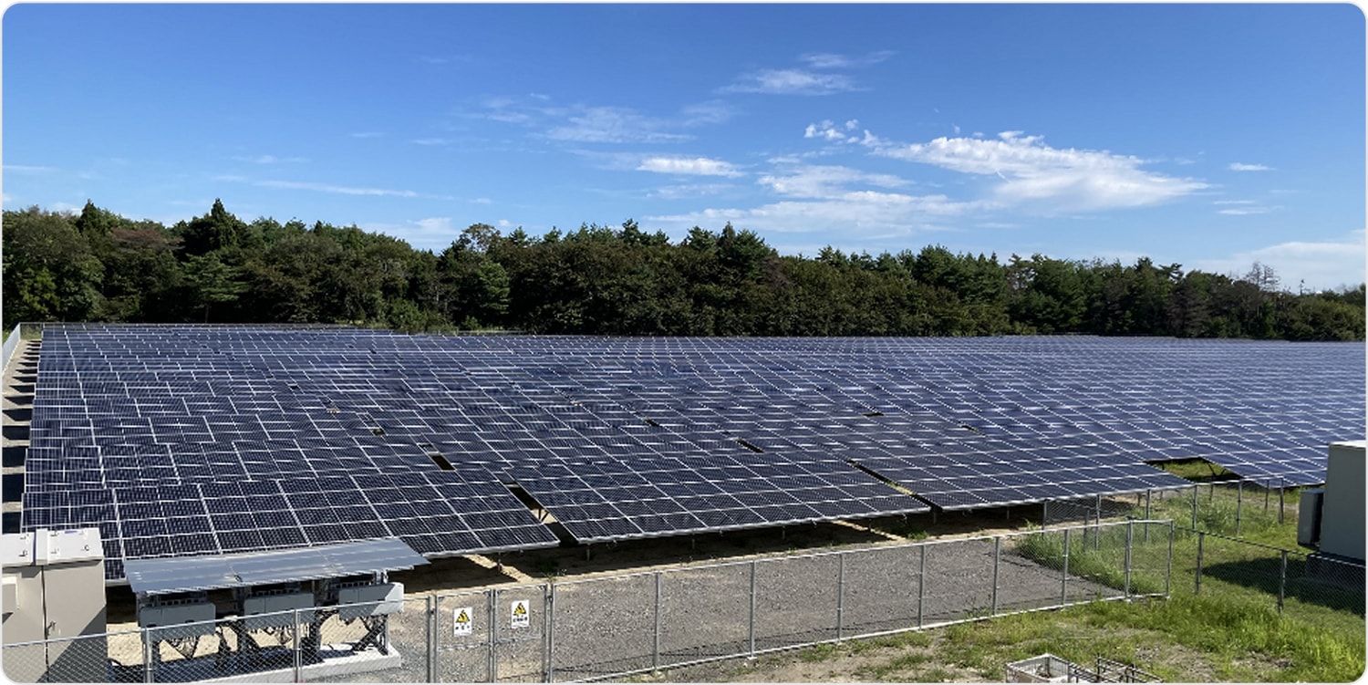 Self-consumption solar power generation system at the Fukushima Factory